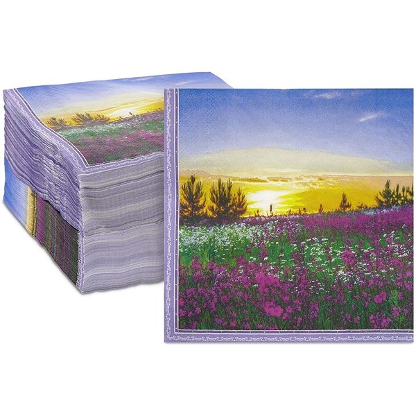 Servilletas de papel Sunrise para fiesta de jardín, cumpleaños (150 unidades)