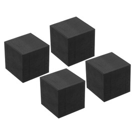 PATIKIL Rubber Anti-Vibration Pads, 4 Pcs Square Vibration Isolation Mats 1.97" x 1.97" x 2" for HVAC, Air Conditioner, Air Compressor, Washer, Dryer, Black