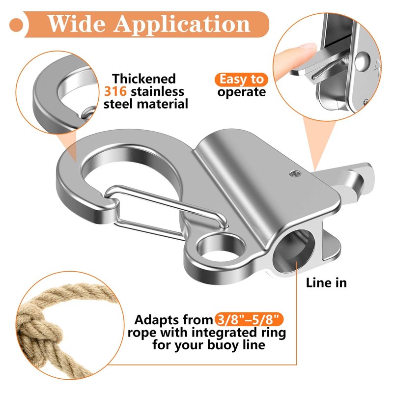 Loodmeo Stainless Steel Boat Anchor Hook, 3/8"-5/8" Rope, 8500 lbs