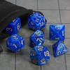 CiaraQ DND Polyhedral Dice Set with a Black Dice Bag