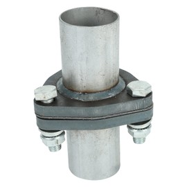 acylph Exhaust Triangle Flange QuickFix Repair Pipe Kit w/Gasket & Hardware Universal 2" OD 3 Bolts