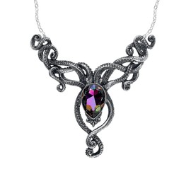 Alchemy Gothic Kraken Necklace - Austrian Crystal & Fine Pewter, 10 x 11.5cm