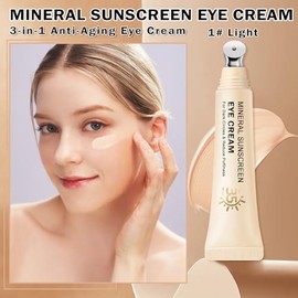 Crema De Ojos Con Protección Solar Mineral, Crema 3 En 1 Para El Contorno De Ojos, Para Bolsas Y Ojeras, Arrugas, Antiedad, Iluminador Y Corrector De 