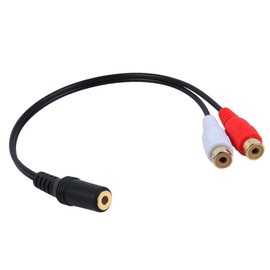 axGear 3.5mm Female to RCA Female Audio Converter Cable F/F Aux to AV Audio