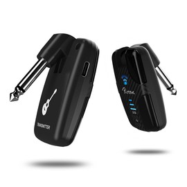 Rosen DC-81 Guitar Wireless System 2.4GHz Rechargeable Guitar Wireless Transmitter and Receiver for Electric Guitar Bass Violin Keyboard