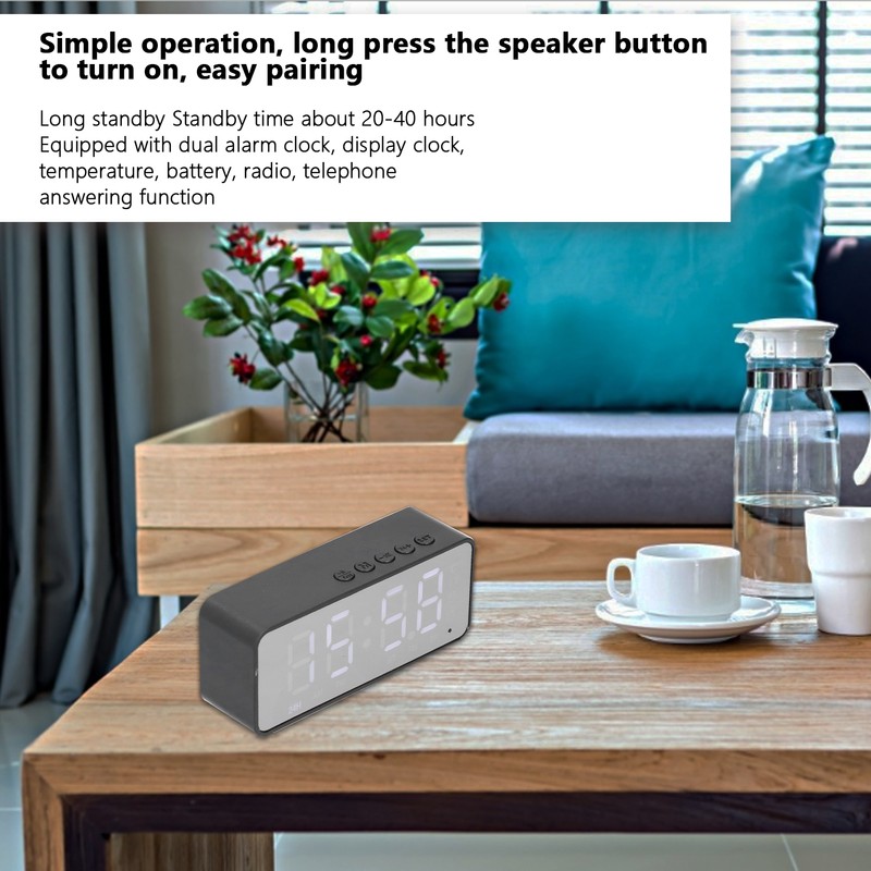 G50 Multifunctional Bluetooth Alarm Clock Speaker Wireless 5.0 MP3 Player