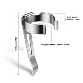 BDKMMS 2Pcs Flashlight Clips, Removable Belt Pocket Clips Replacement Mental Clips for Flashlights