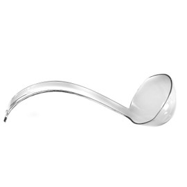 [6 PACK] Plastic Clear Soup Ladle - Punch Ladle - Great for Soups, Fruit Punch, Ice Tea, Salad Dressings - Heavy Duty Premium - 5 Ounce Serving Ladle