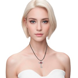 DSKOBT Heart shaped Key Necklace Metal Pendant Movie Costume Role Playing Props Cosplay Accessories, Metal, No Gemstone