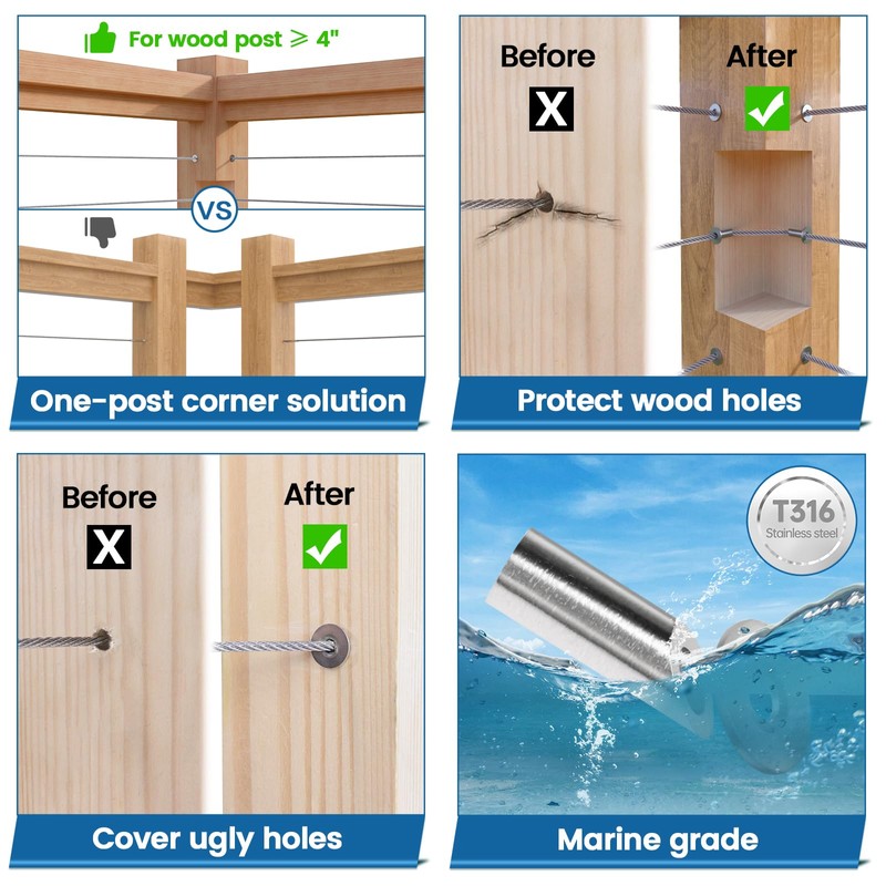 Muzata 40 Pack 45 Degree Angle Adjustable Protector Sleeve for
