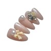 Blush Petal Handmade Nail Tips - Coffin Ballet / 홍당무페탈