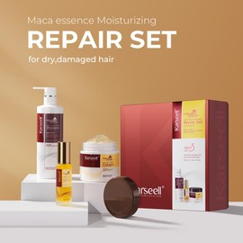 Karseell Collagen Hair Treatment Set, Deep Repair Collagen Hair Mask Shampoo and Argan Oil for Dry Damaged Hair of All Types - 2 x 16.9floz + 1.69floz