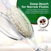 Tupkee Flute Wine Glass Cleaning Brush – Soft Non-Scratch Foam
