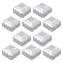 Plum Fittings 2" x 2" Square Pressed Steel Dome Caps Galvanized Steel (10 Pack)