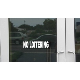 EZSTIK No Loitering J880 8 inch wide Sticker business store sign Decal