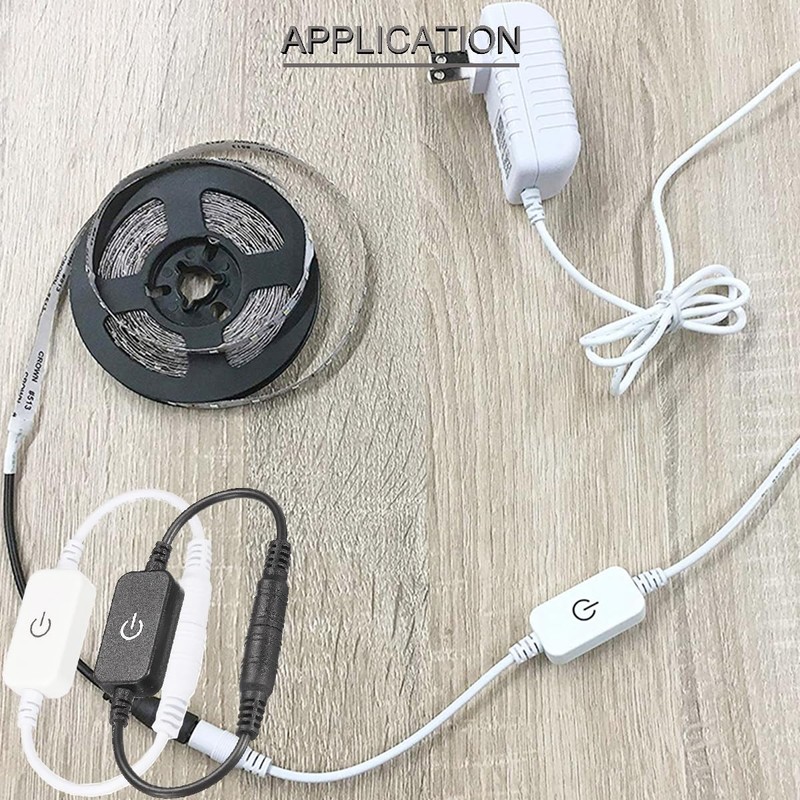 Youmile 2 Pack LED Strip Dimmer Switch, DC 12V-24V, LED