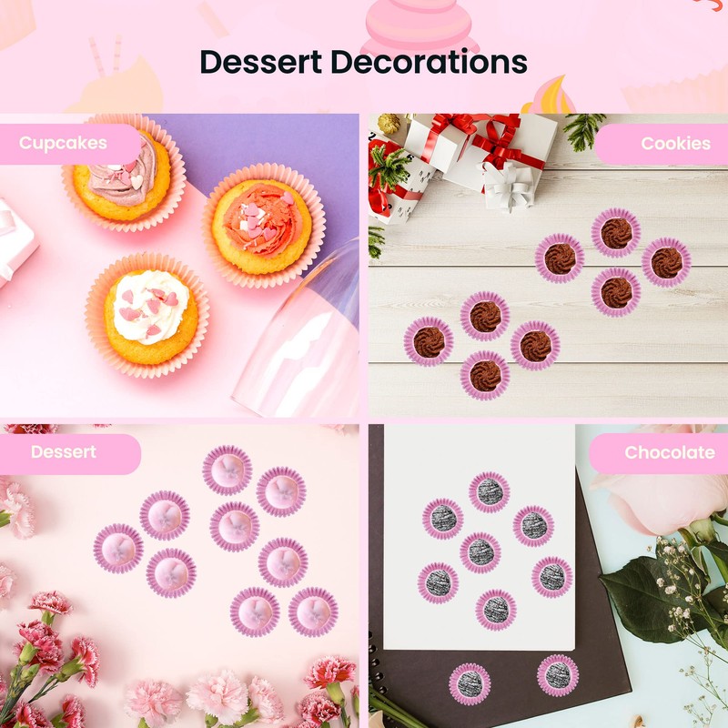 NUOMI 1 Inch Super Mini Cupcake Papers Liners Baking Cups