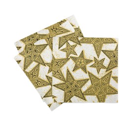 Sovie HORECA Linclass® Airlaid Napkin Christmas Party in Modern Design 40 x 40 cm Pack of 50 Grid (Gold-Black)