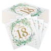 Pack of 60 Komoke Birthday Napkins "Happy Birthday" in Eucalyptus Green | Napkins 18th Birthday Decoration for Girls & Boys | Party Table Decoration for Celebrations | Number Design Napkins (33 x 33