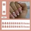 White French Tip Press on Nails Short Almond Fake Nails