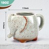 LIAVOEIZ Elephant Tea Mug with Tea Bag Holder,Elephant Tea Cup