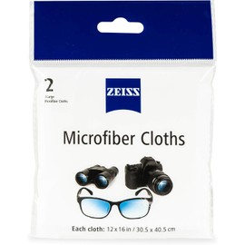 ZEISS MicroFiber Lens Cleaning Cloth (Pack of 2) JUMBO SIZE
