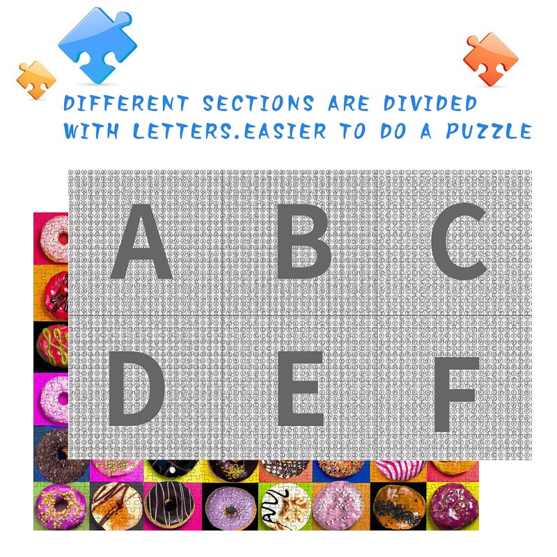 Jigsaw Puzzles 1000 Pieces for Adults, Families (Donuts) Pieces Fit