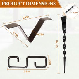 Rain Chains Clip and Ground Anchor Kit, for Outdoor Garden Rain Chain Fixing