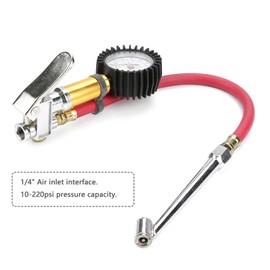 MUNEFE Tire Air Inflator Dial, Digital Tire Inflator Pressure Gauge, Dial Wheel Air Tire Pressure Gauge for Cars Motorcycle Bike