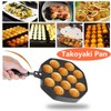 12 Cavities Aluminum NOn stick Takoyaki Grill Pan Plate Octopus