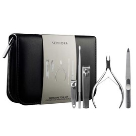 Sephora Collection 5 Piece Essentials Manicure Tool Kit, silver