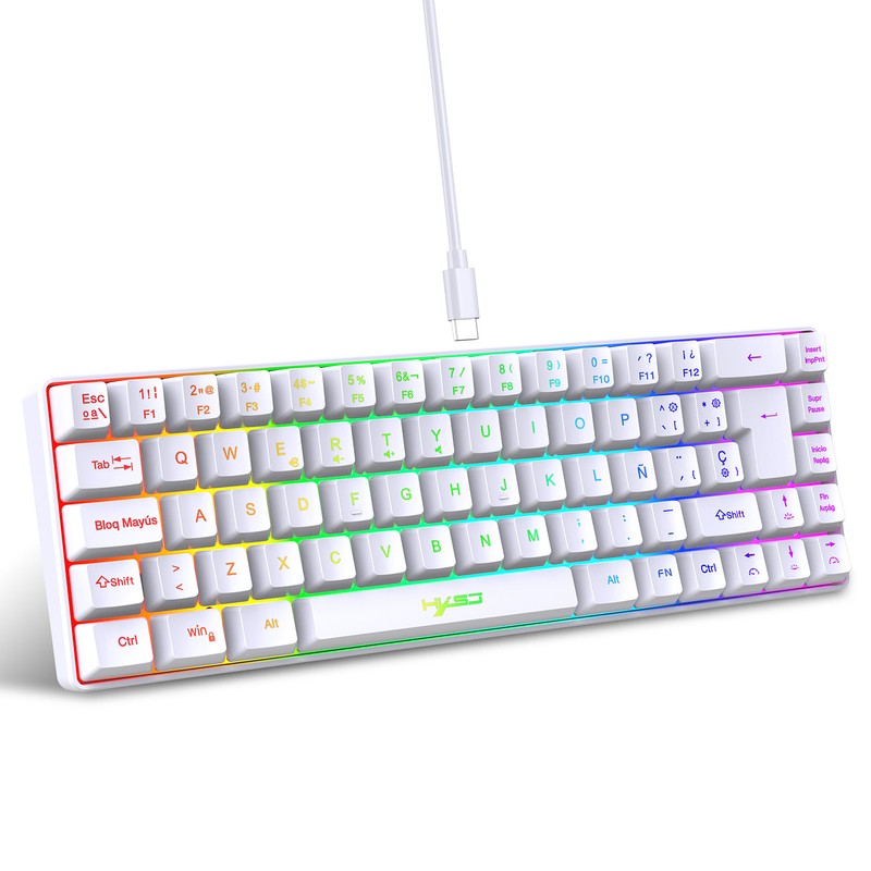 HXSJ V200 Wired K68 RGB Streamer Mini Gaming Keyboard 19-Key