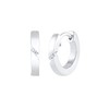 Diamore Basic Women's Creole Diamond Earrings, (0.04 ct), 925 Sterling