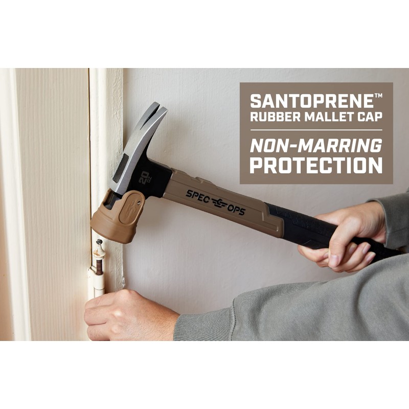 Spec Ops Tools 20 oz Fiberglass Hammer, 16 Inch, Soft