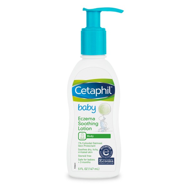 Cetaphil Baby Eczema Soothing Lotion, Colloidal Oatmeal, Paraben Free, Hypoallergenic, Dry Skin, 5 Fluid Ounce