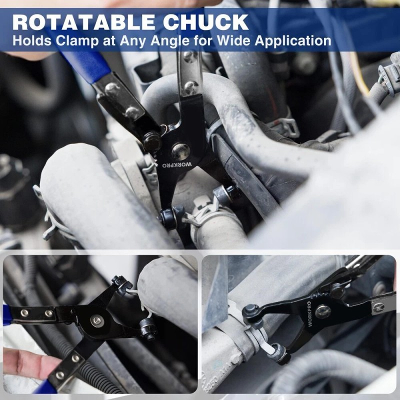 WORKPRO 2-Piece Hose Clamp Pliers Set 27" Flexible Hose Clamp