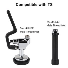 KWODE Pre-Rinse Spray Valve Replacement Head with Handle Grip Assembly for Commercial Kitchen Faucet 1.42 GPM High Pressure Commercial Dishwasher Hose Sprayer Nozzle for Restaurant Industrial Kitchen