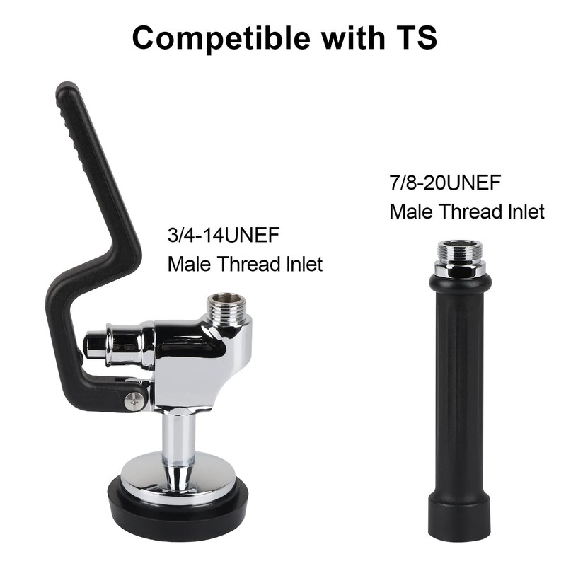 KWODE Pre-Rinse Spray Valve Replacement Head with Handle Grip Assembly