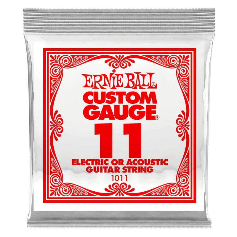 Ernie Ball Cuerda de guitarra simple de níquel .011, paquete