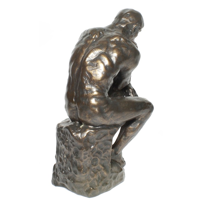 Auguste Rodin The Thinker Elegant Figurine Plastic Sculpture in Bronze