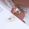 Inateannal Rhinestone Butterfly Ear Jacket Earrings Gold Butterfly Pearl Stud