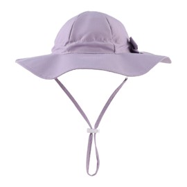Pesaat Baby Sun Hat Girls Summer Hats UV Protection with Bow Children Summer Hat Baby Girl Hat Summer, purple, 6-12 months