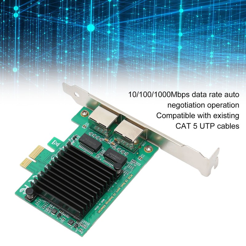 1000M Gigabit Ethernet Network Card Dual RJ45 Port 10/100/1000Mbps PCI