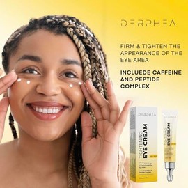 DERPHEA Instant Temporary Eye Tightener Cream: Reduces The Look of Under Eye Bags, Dark Circles & Puffiness, Anti-Aging Fine Lines, Firm Delicate Skin Under Your Eyes, Rapid Eye Firming