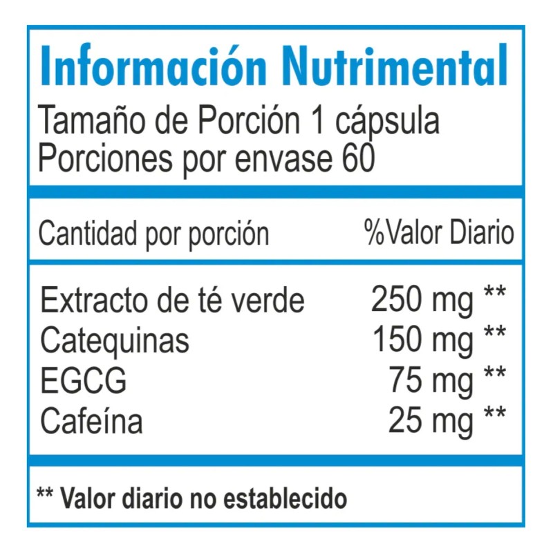 Essentials Extracto De Te Verde 400 Mg 60 Tabletas
