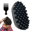 Rubber Afro Hair Brush for Curly Coily 4C Hair –Durable