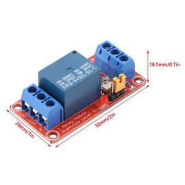 12V Relay Module, 1 Channel Optocoupler Relay Module Board High & Low Trigger