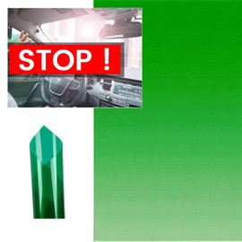 Solux 20x150 cm Green,transparent Gradient Window Film for Heat, UV and Glare Protection, Non-reflective Sunshade Band for Windshield