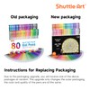 Shuttle Art 80 Stück Glitzer Gelstifte, Shuttle Art Gel Stifte