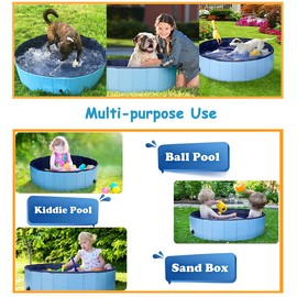 PJZP Dog Pool Puppy Pool Foldable Dog Pool pet Pool Dog Swimming Pool Portable Suitable for Indoor and Outdoor use (32x8in)
